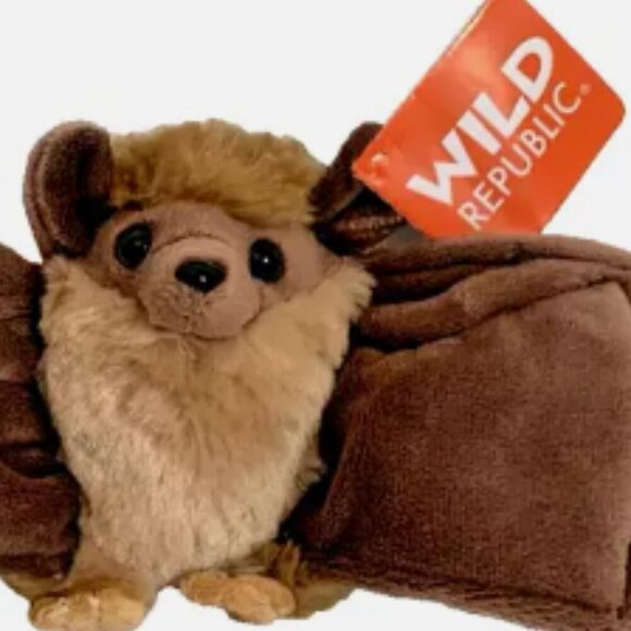 NEW Wild Republic Cuddlekins 8" Brown Bat Plush Toy Stuffed Animal - Picture 3 of 3